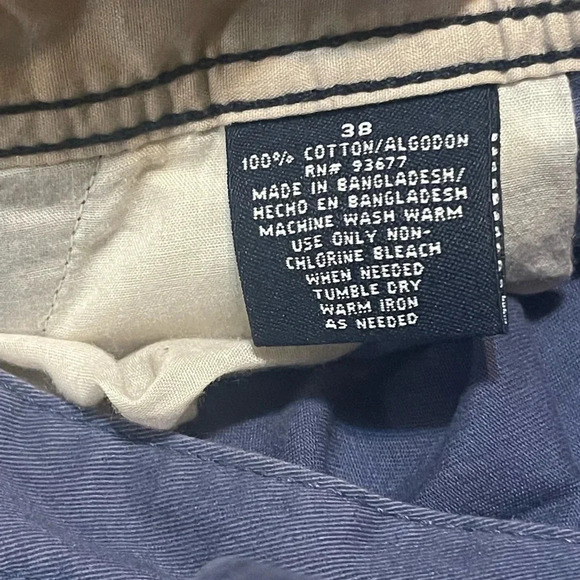 St. John's Bay Cargo Shorts Cotton Comfort Stretch Pockets Blue Mens Size 38 - Picture 5 of 6